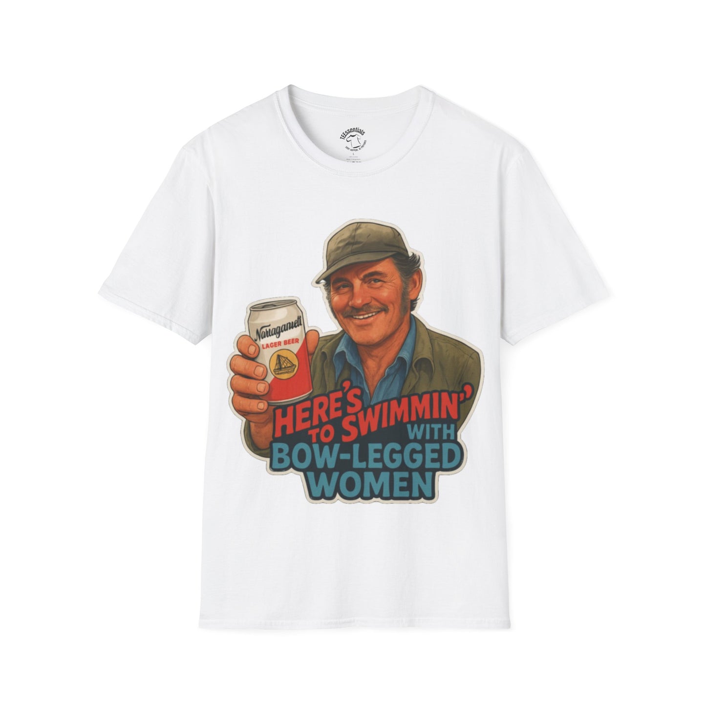 T-Shirt — Retro 'Here's to Swimmin' with Bow-Legged Women' Vintage Jaws