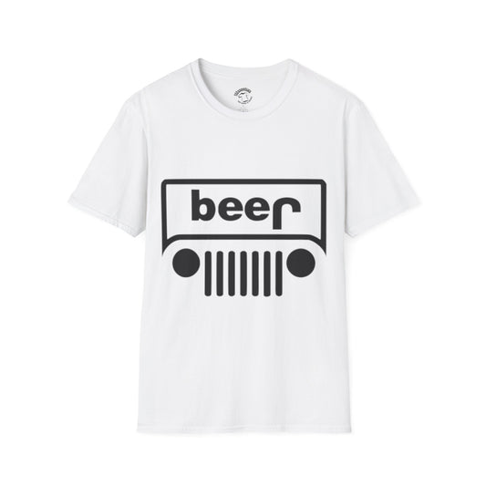 Beer Jeep T-Shirt — Funny Off-Road Beer Logo Tee